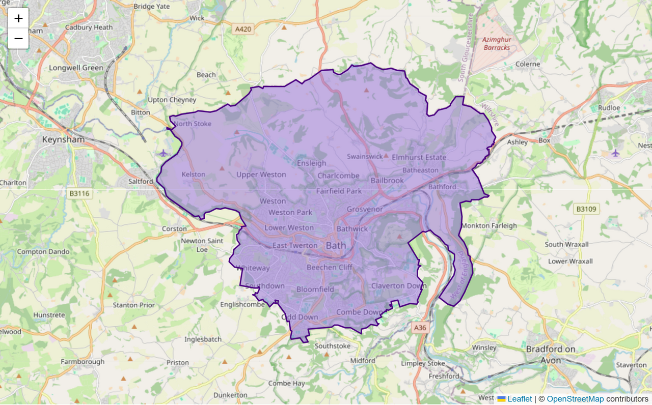 Bath Constituency: Map, Wards & Population | Baseview UK
