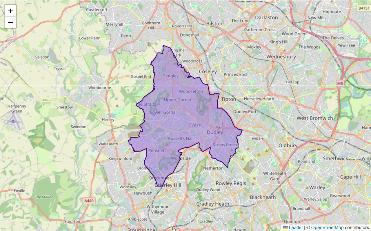 Dudley Constituency: Map, Wards & Population | Baseview UK