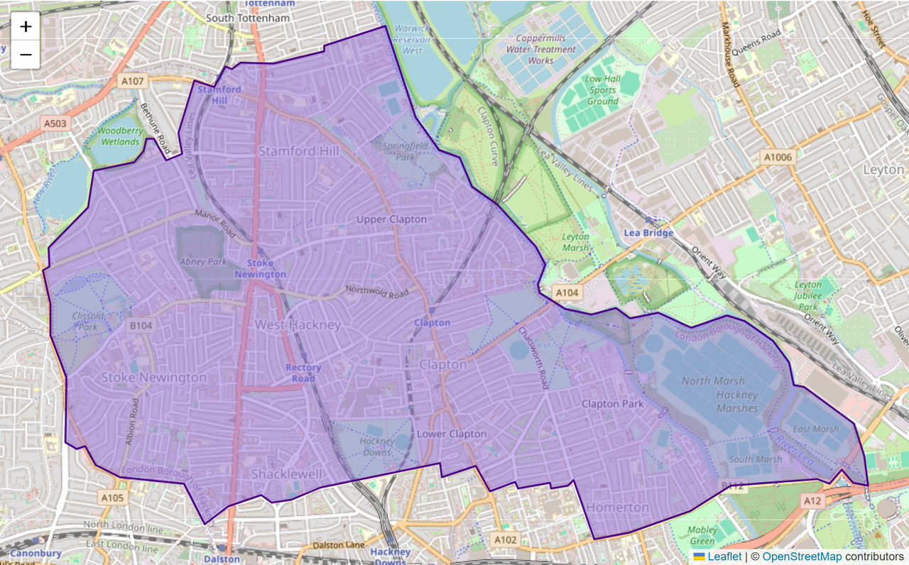 Hackney North and Stoke Newington Constituency: Map, Wards & Population