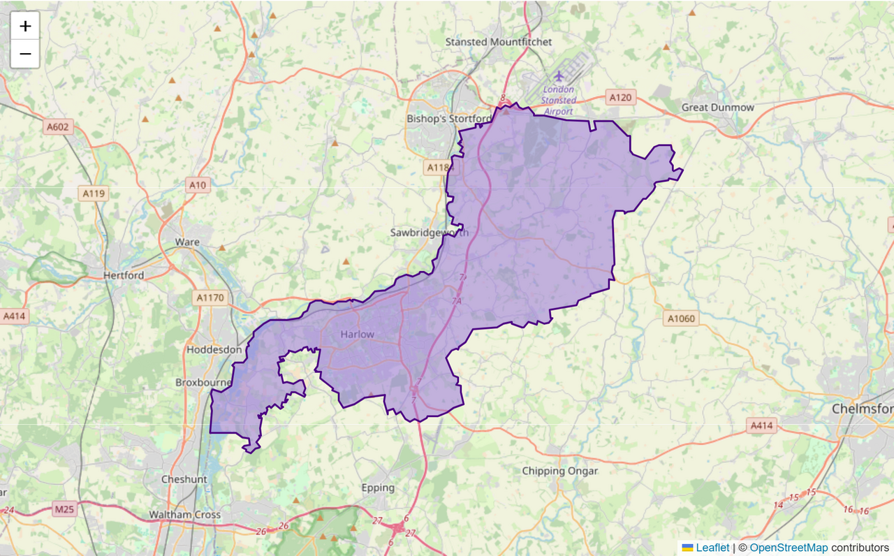 Harlow Postcode Harlow Constituency: Map, Wards & Population | Baseview UK