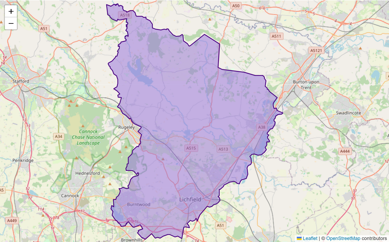 Lichfield Constituency Map Wards Population Baseview UK Lichfield Constituency Map Wards Population Baseview UK