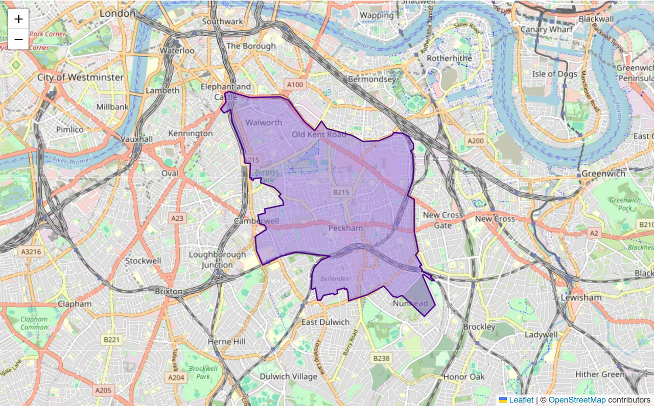 Peckham Constituency: Map, Wards & Population | Baseview UK
