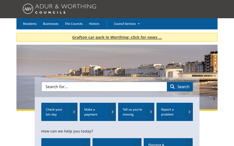 Website of Adur District Council