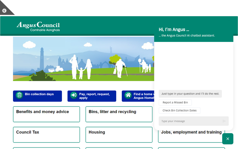 Website of Angus Council