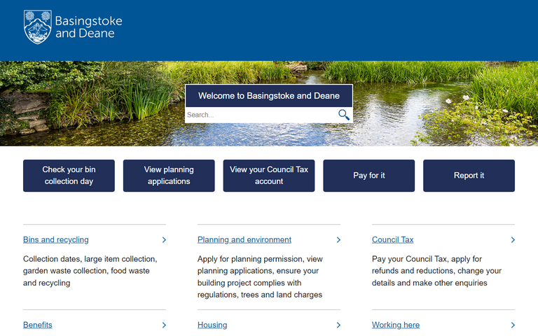 Website of Basingstoke & Deane Borough Council