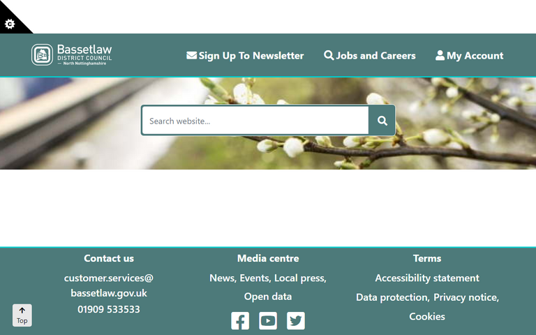 Website of Bassetlaw District Council