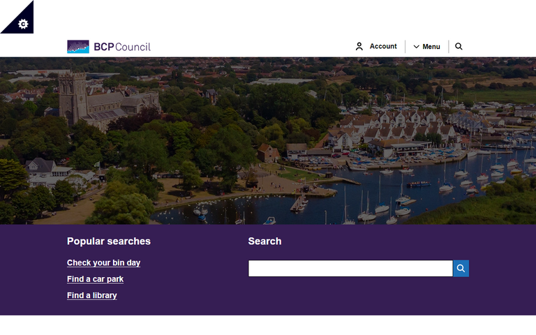 Website of Bournemouth, Christchurch and Poole Council