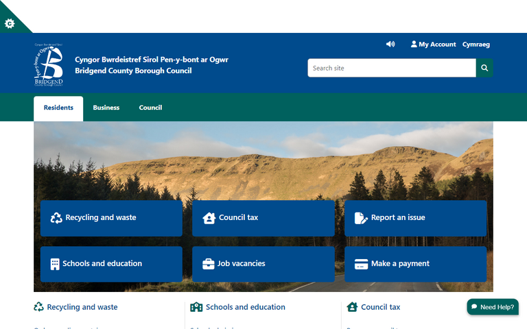 Website of Bridgend County Borough Council