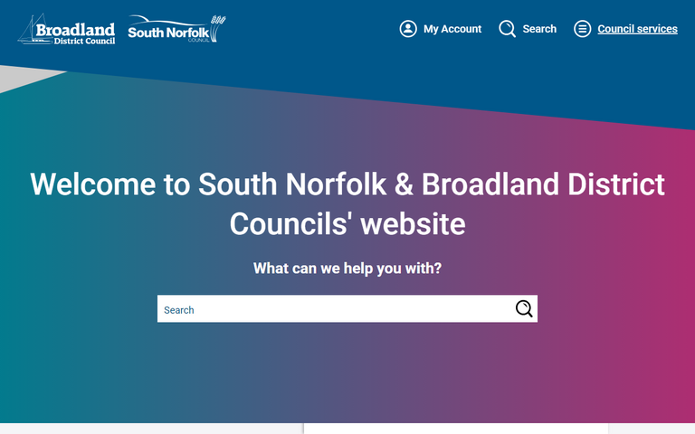 Website of Broadland District Council