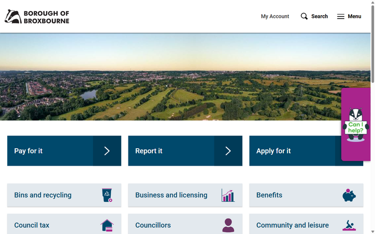 Website of Broxbourne Borough Council