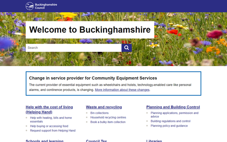 Website of Buckinghamshire Council