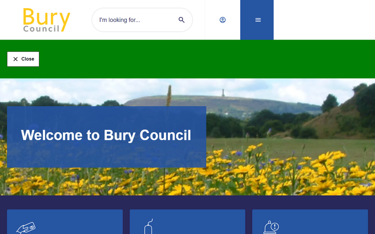 Website of Bury Borough Council