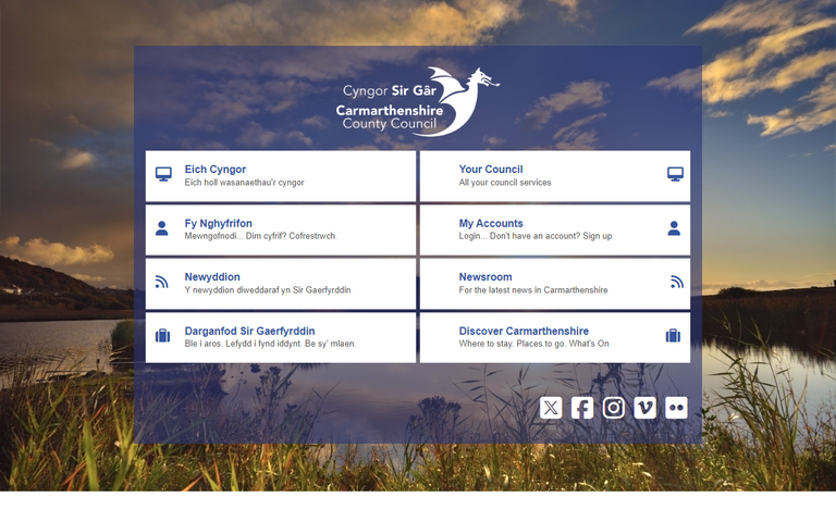 Website of Carmarthenshire County Council