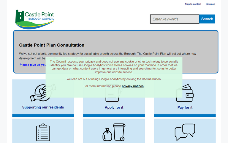 Website of Castle Point District Council