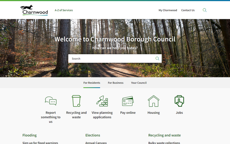 Website of Charnwood Borough Council