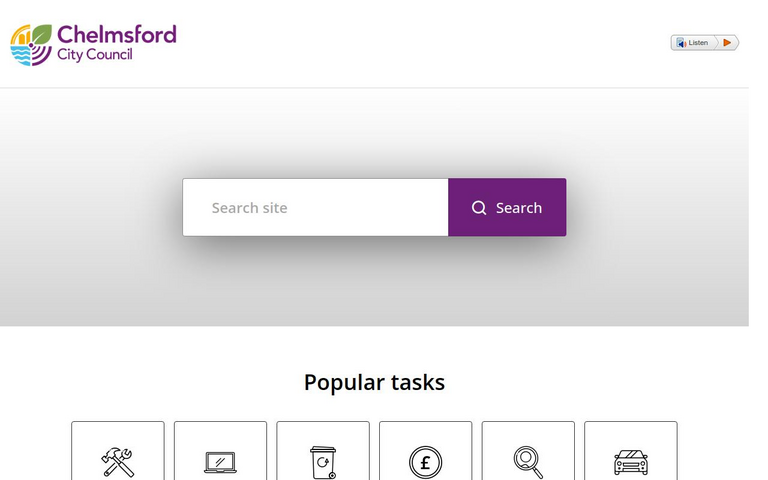 Website of Chelmsford City Council