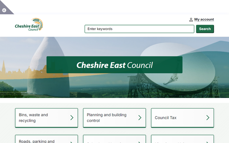 Website of Cheshire East Council