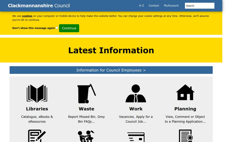 Website of Clackmannanshire Council