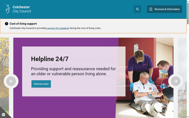 Website of Colchester City Council