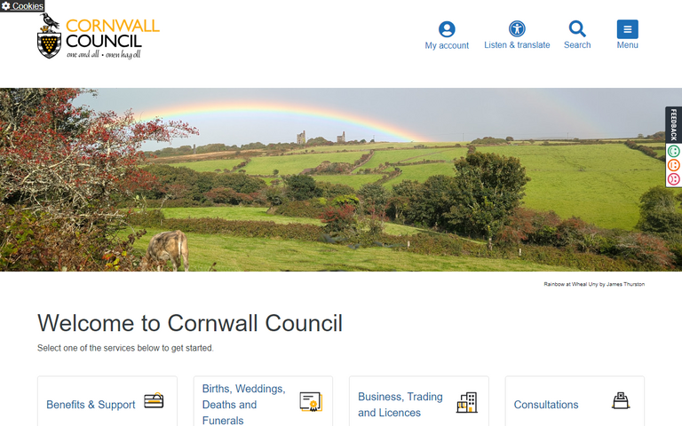 Website of Cornwall Council