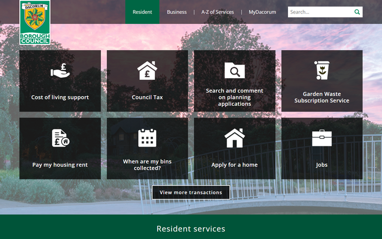 Website of Dacorum Borough Council