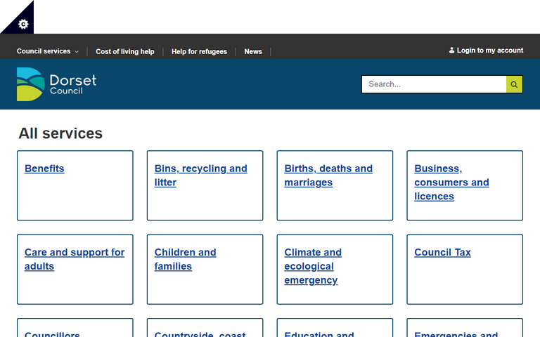 Website of Dorset Council