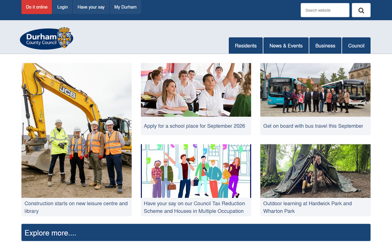 Website of Durham County Council