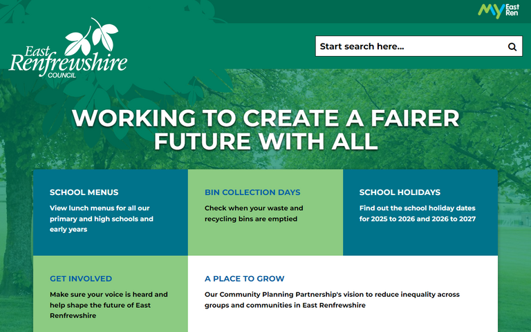 Website of East Renfrewshire Council
