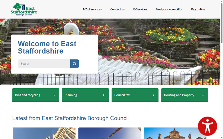 Website of East Staffordshire Borough Council
