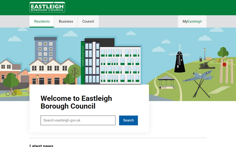 Website of Eastleigh Borough Council