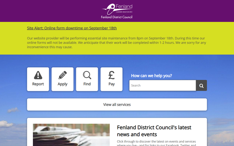 Website of Fenland District Council
