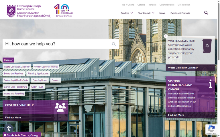 Website of Fermanagh and Omagh District Council - Enniskillen Office