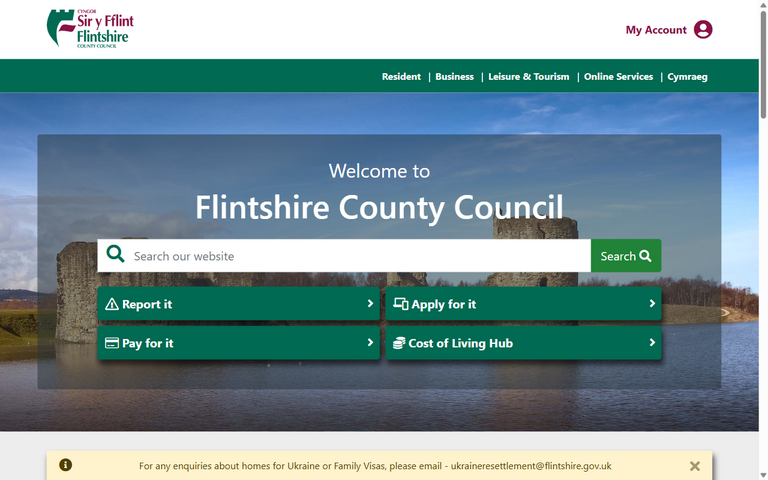 Website of Flintshire County Council