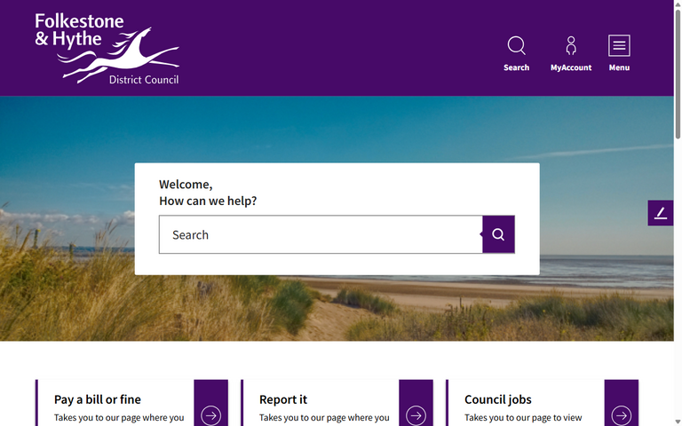 Website of Folkestone and Hythe District Council
