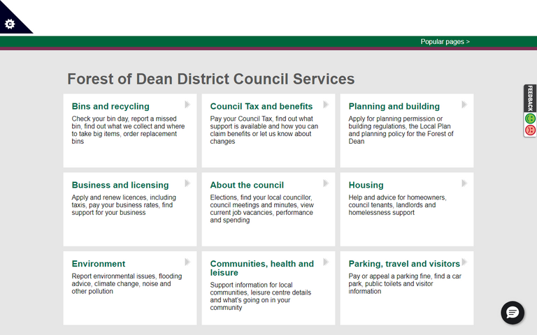 Website of Forest of Dean District Council