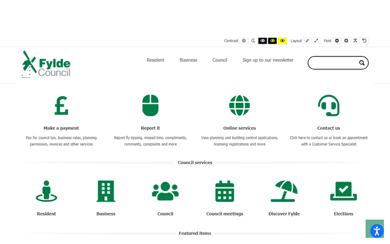Website of Fylde Borough Council