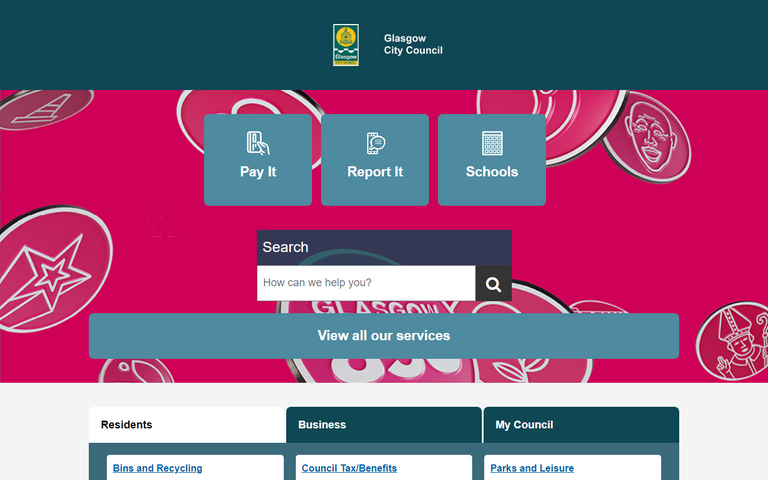 Website of Glasgow City Council