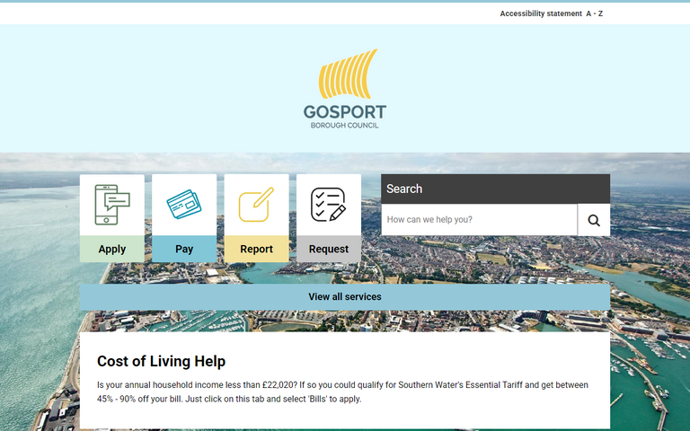 Website of Gosport Borough Council
