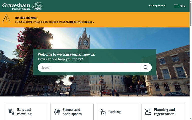 Website of Gravesham Borough Council