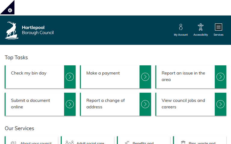 Website of Hartlepool Borough Council