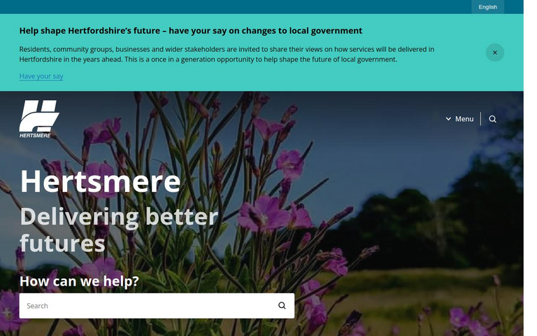 Website of Hertsmere Borough Council