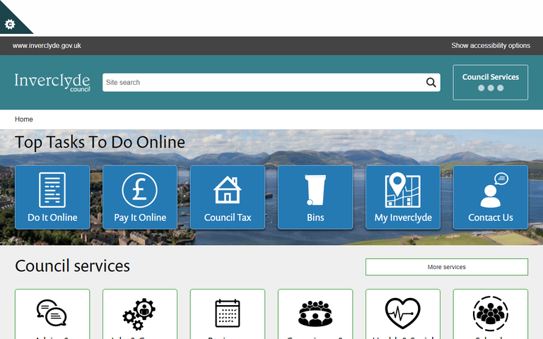 Website of Inverclyde Council