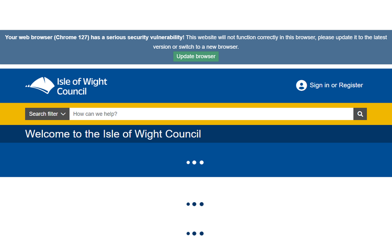 Website of Isle of Wight Council
