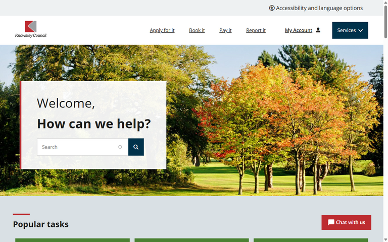Website of Knowsley Borough Council