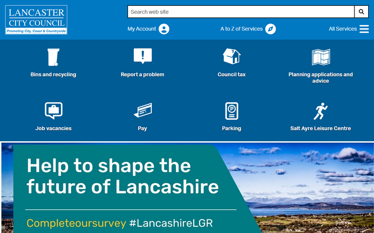 Website of Lancaster City Council