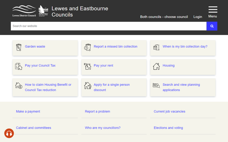 Website of Lewes District Council