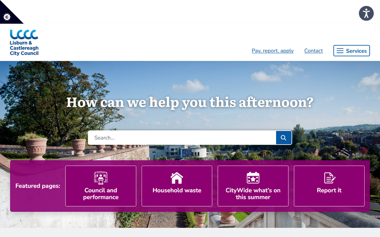 Website of Lisburn and Castlereagh City Council
