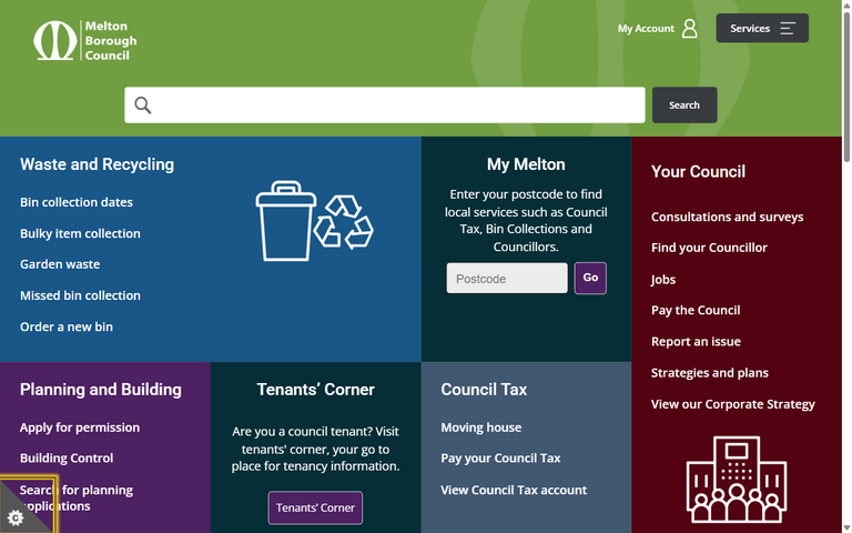 Website of Melton Borough Council