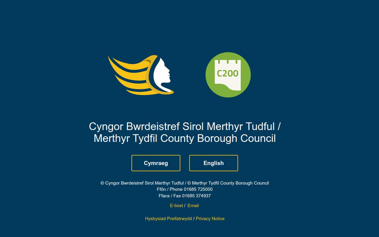 Website of Merthyr Tydfil County Borough Council