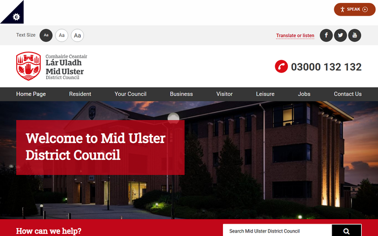 Website of Mid Ulster District Council - Dungannon